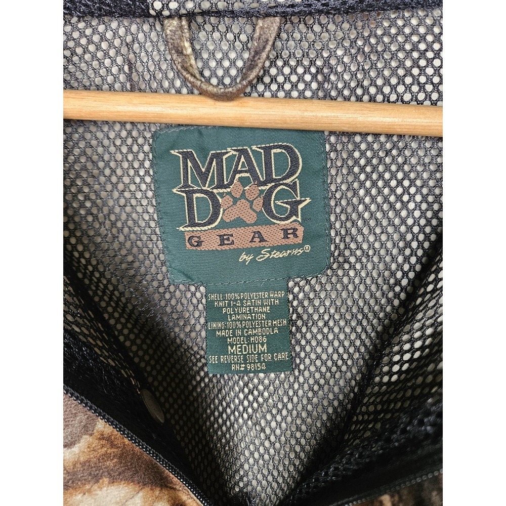 Mad Dog Gear Camo Hooded Hunting Jacket M Full Zip Pocket Outdoor Duck Gorpcore - Picture 6 of 16